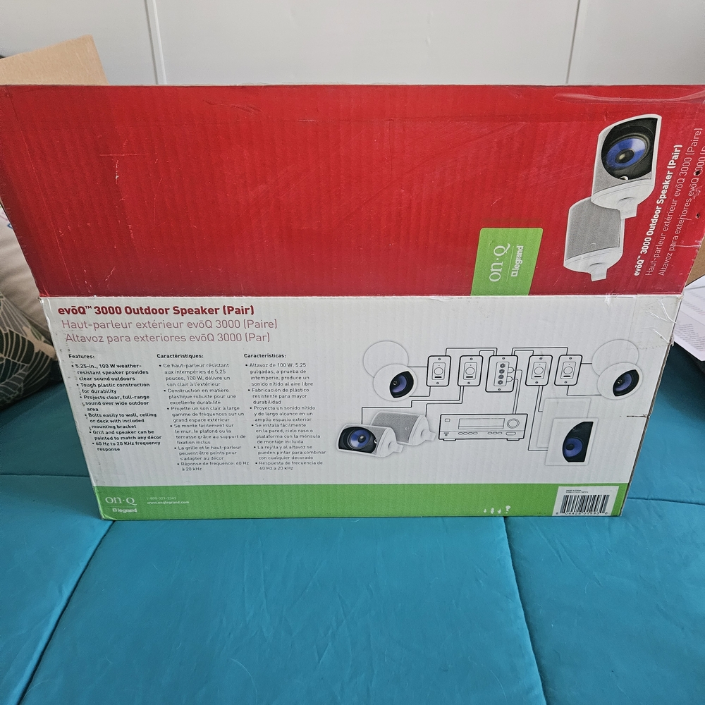 evoQ 3000 Outdoor Speakers Pair - White/Gray - Picture 6 of 10
